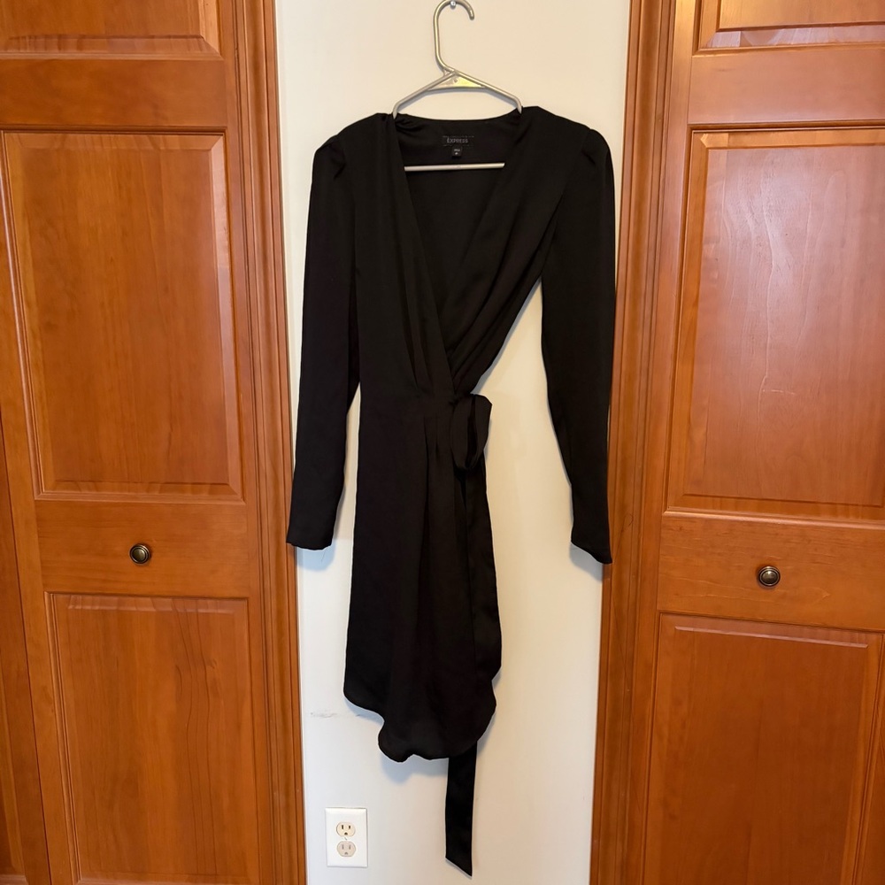 Express Black Wrap Dress
